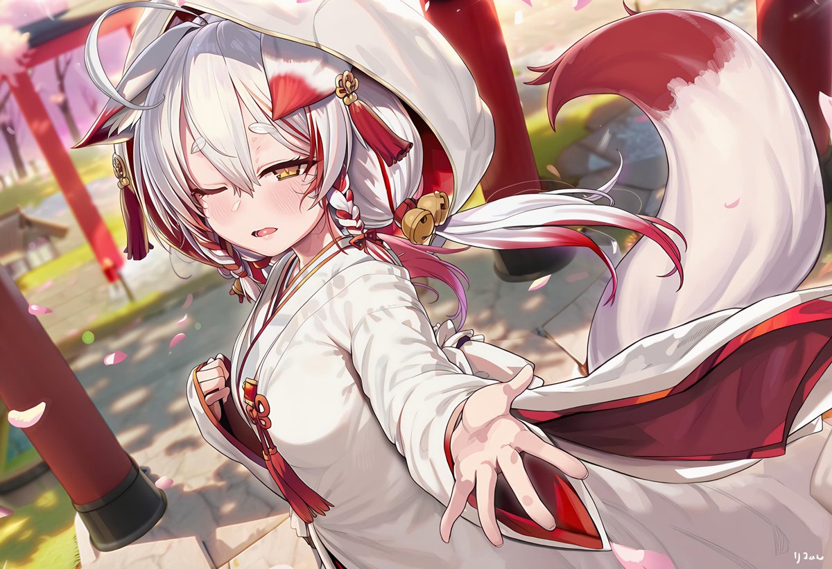 お借りしました。Takerさん(@taker2nd) の 紅桃林 ややこちゃんです。裸に剥くのは簡単に出来るので、まずは一旦健全に行きます。
今回はいたって健全な白無垢です。
こうして見ると拙者の環境だとあまり似てないでござるね。絵柄が違いすぎるのもあるでござるけど。 