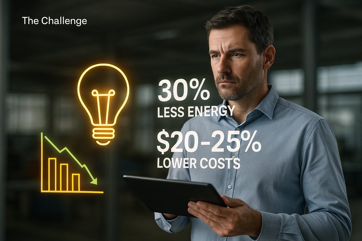 kobotik's tweet photo. In Kobotik Corp., we really do think that the world’s biggest bottleneck isn’t data. You make a big mistake if you think that !! 

The BIggest one ?? it’s energy.
 
Every watt counts. Every decision matters. Industries waste up to 30% of their electricity due to poor or complex management. That’s billions lost every year and a massive carbon footprint left behind.

At Kobotik, we believe the future isn’t just smart : it’s efficient.

⚡ Our AI system, Kobonnet, optimizes electricity usage in real time.
 It predicts demand, balances loads, and reduces consumption intelligently.
 Result: up to 30% less energy, and 20–25% lower operating costs.

Kobotik isn’t another SaaS selling licenses. We don’t sell subscriptions : we sell results ! And it is a complete different way of thinking, a different way of life !

You save energy. You save money.
We share the success.

Smart energy. Real impact. No waste.