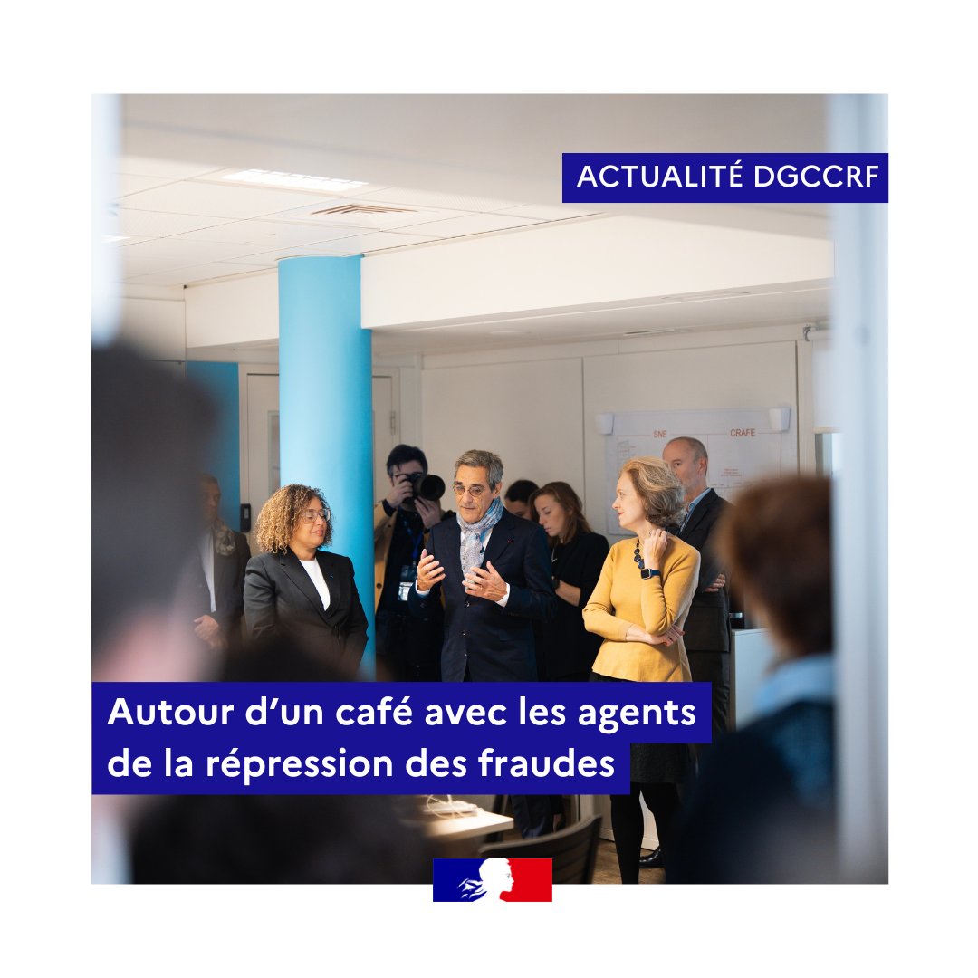 dgccrf's tweet image. 🤝 Ce matin, les agents de la répression des fraudes ont reçu la visite de @SergePapin_rf  venu témoigner son plein soutien dans la mission essentielle accomplie chaque jour au service de la protection des consommateurs et de la lutte contre ceux qui ne respectent pas nos règles.