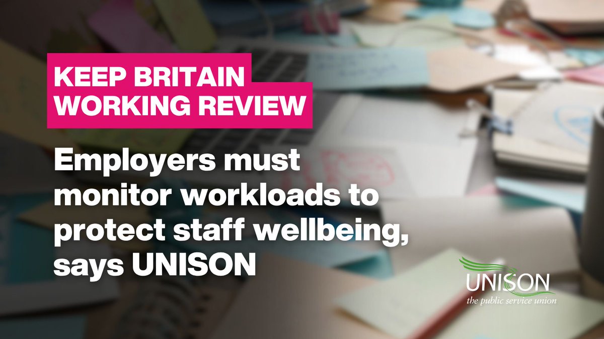 unisontheunion's tweet image. “It’s in all our interests that workers keep well and are supported back to their jobs should they fall ill or get injured,” says Christina McAnea, UNISON general secretary.

Employers must monitor workloads, raise sick pay and support disabled staff. 

unsn.uk/47HfEIE