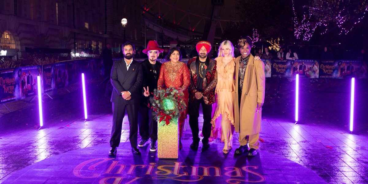 christmas_karma's tweet photo. A night to remember... 

The cast &amp; director of #ChristmasKarma brought the festive fun to London 🇬🇧 

See them on the big screen from November 14. https://t.co/DVQqtsXhVJ