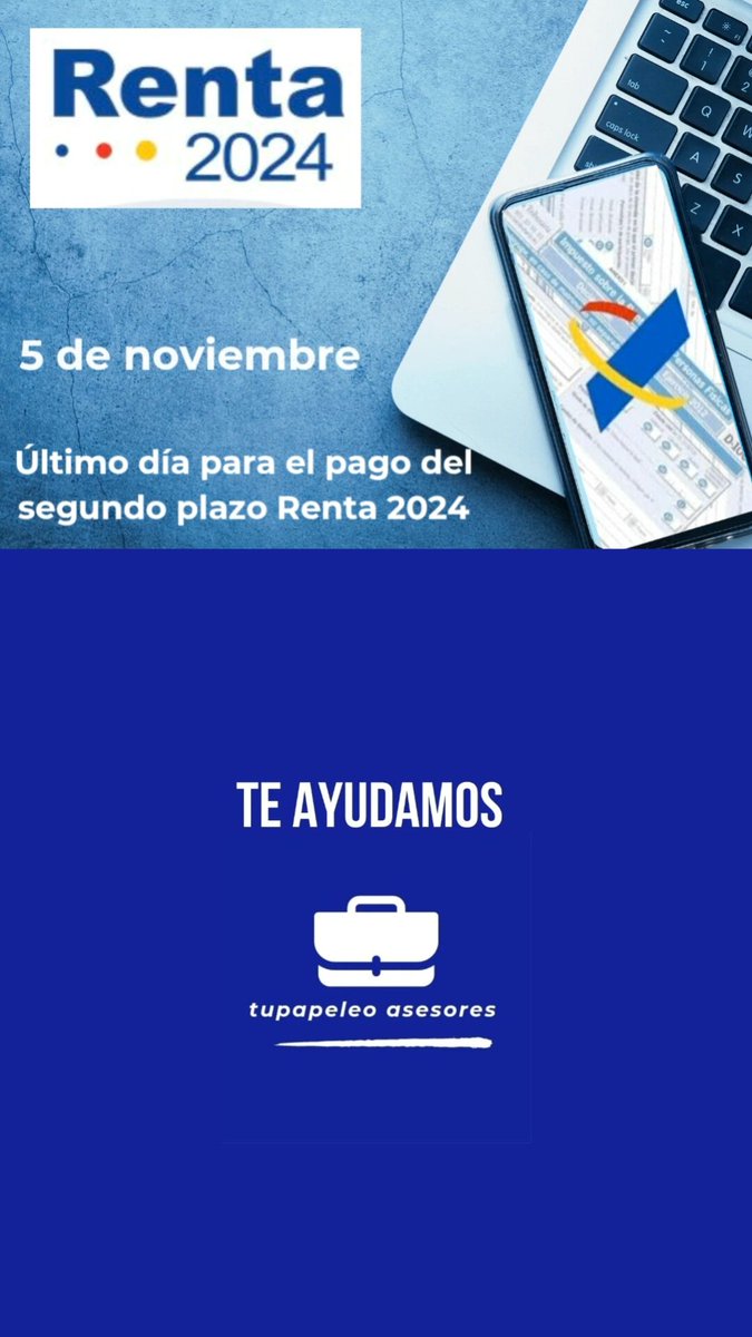 📢 ¡Atención ‼️
✍️ Si entre los pasados meses de abril a  junio de 2025, cuando presentaste tu declaración de la renta 2024, te salió a pagar y pediste fraccionar el pago en dos plazos, tienes hasta hoy 5️⃣ de noviembre para abonarlo. 
#declaraciondelarenta #Renta2024 #segundopago