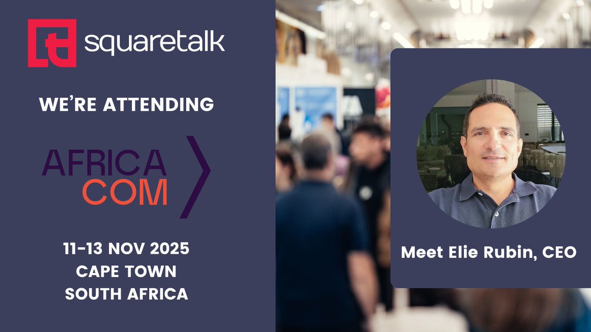 Next stop - AfricaCom, the premier Pan-African communications event! Meet our CEO, Elie Rubin, in Cape Town next week (11th - 13th of November) for insights on our special solutions for the South African market and exchange thoughts on the rapid digital transformation!