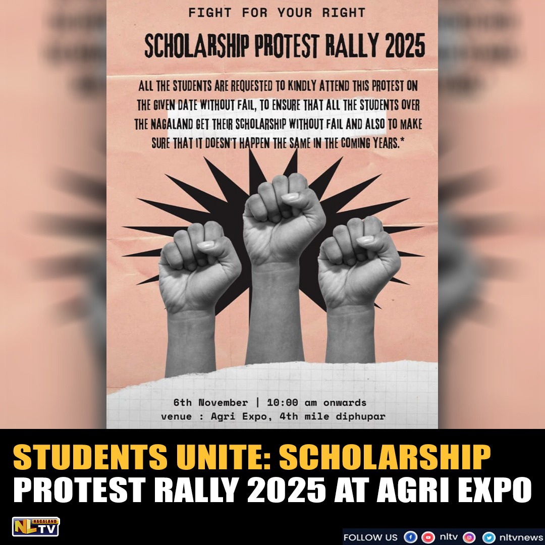 NewsNltv's tweet image. STUDENTS UNITE: SCHOLARSHIP PROTEST RALLY 2025 AT AGRI EXPO

#FightForYourRight #ScholarshipProtest2025 #StudentUnity #NagalandStudents #EqualEducation #RaiseYourVoice #JusticeForStudents   #nltv #nltvnews