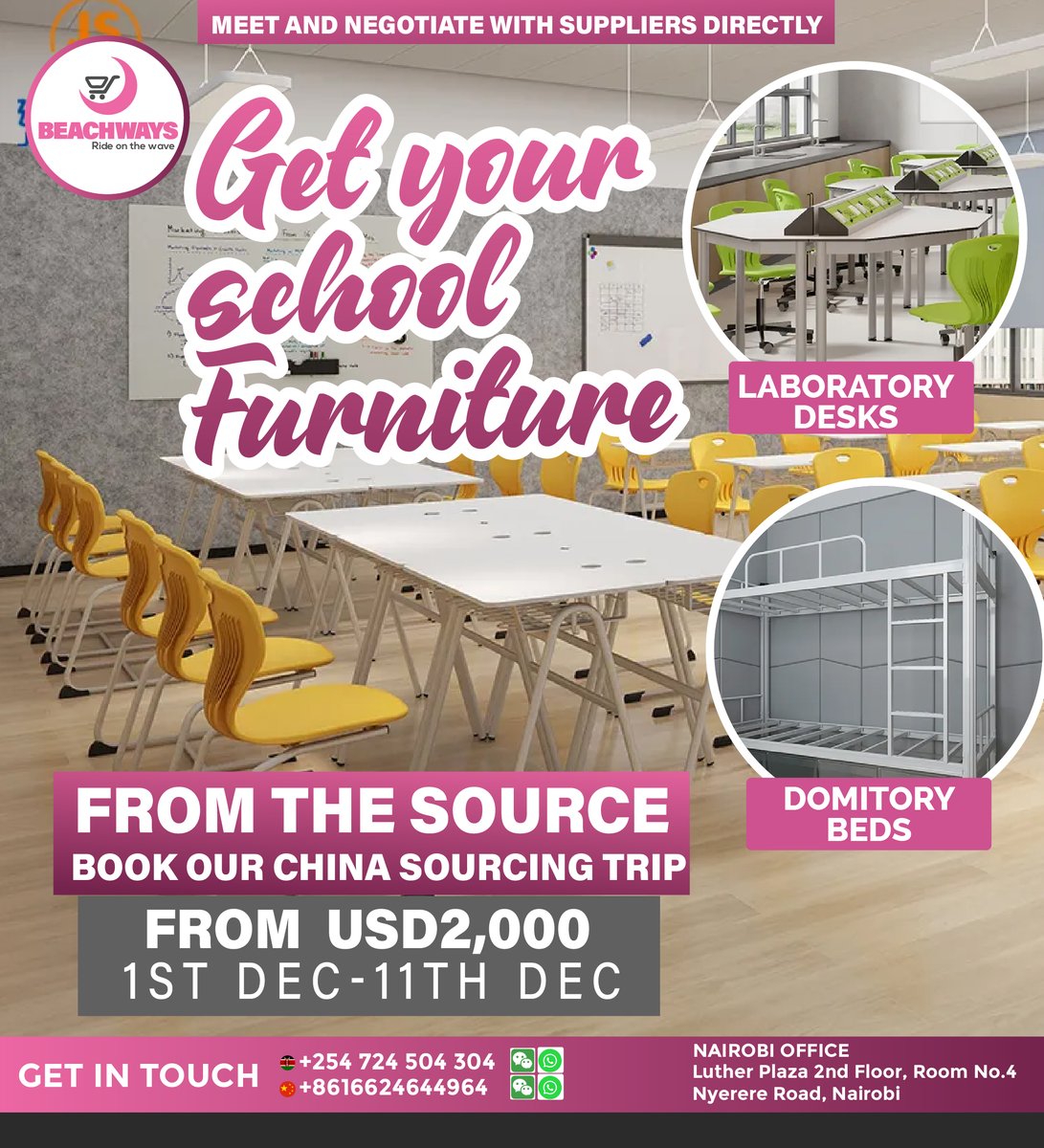 BeachwaysGroup's tweet photo. Meet trusted suppliers and source your school supplies directly from China! 🇨🇳✈️
Join our exclusive China Sourcing Trip where we’ll connect you with reputable manufacturers and suppliers face-to-face. Build partnerships, compare products, and get the best deals straight from the source.
📞 Get in touch today to secure your spot!