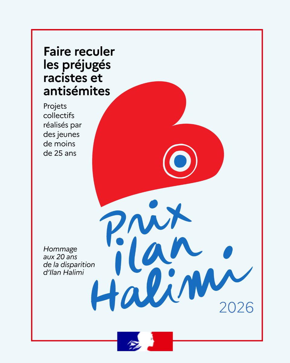 Prefet38's tweet image. 🏆 Prix Ilan Halimi | Appel à projets

Créé en 2018, le Prix Ilan Halimi récompense des #projets portés par des groupes de #jeunes de moins de 25 ans, qui sensibilisent à la lutte contre les préjugés racistes et antisémites.

📝Les projets peuvent prendre des formes variées :…