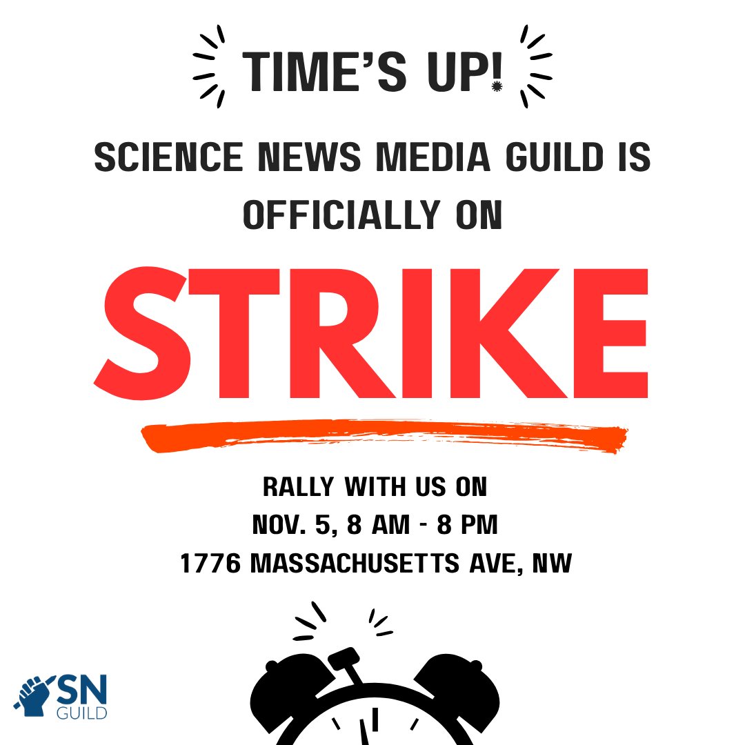 Today's the big day — we're officially on strike all day! We'll be picketing from 8am to 8pm at 1776 Massachusetts NW. Come show your support! <a href="/WBNG32035/">Washington-Baltimore News Guild</a> <a href="/newsguild/">The NewsGuild-CWA</a>