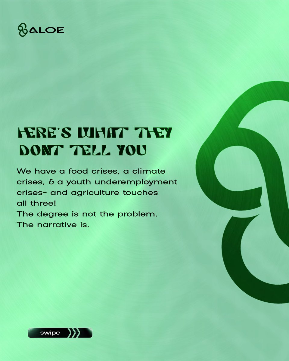 aloeinitiative's tweet image. We’re ALOE 🌱, a team on a mission to reconnect our generation with the land, our food, and the future.
“Stop sleeping on the soil. The future has roots.” 💡
 Follow, drop a comment &amp;amp; a ❤️  ....
join if you’re rooting for change.  
#AgriYouth #Sustainability #FutureIsGreen