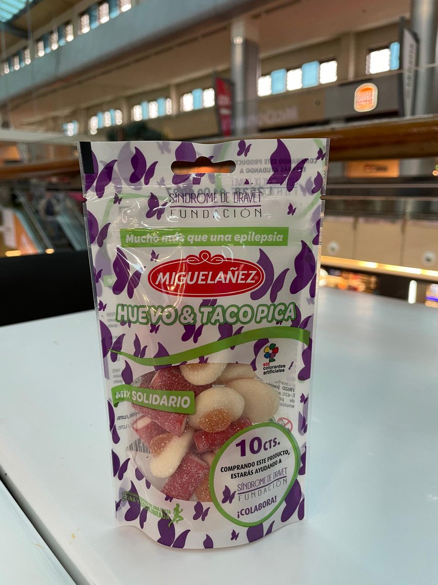 Campaña Solidaria de <a href="/miguelanez/">Miguelañez</a> para la investigación del síndrome de #Dravet. Con cada #Doypack solidario “Huevos y Tacos Pica”, donas 10 céntimos a la <a href="/FundacionDravet/">Fundación Síndrome de Dravet</a> 
💜Ponle un toque dulce a la lucha contra el #Dravet.💜