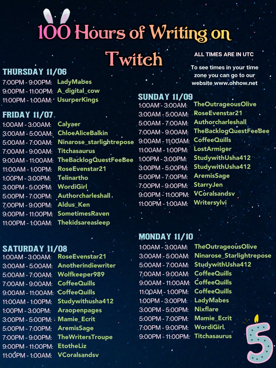 usha412's tweet image. 🌸✨ OHHOW 2025 is here!
I’ll be joining this wonderful writing event live on Twitch 💻💭
Come write, chat, and create with us — cozy days of words and warmth. 🕯️

📅Check the schedule[in UTC] below💕

#OHHOW #WritingCommunity #writers #writing #authors #twitchstreamer #twitch