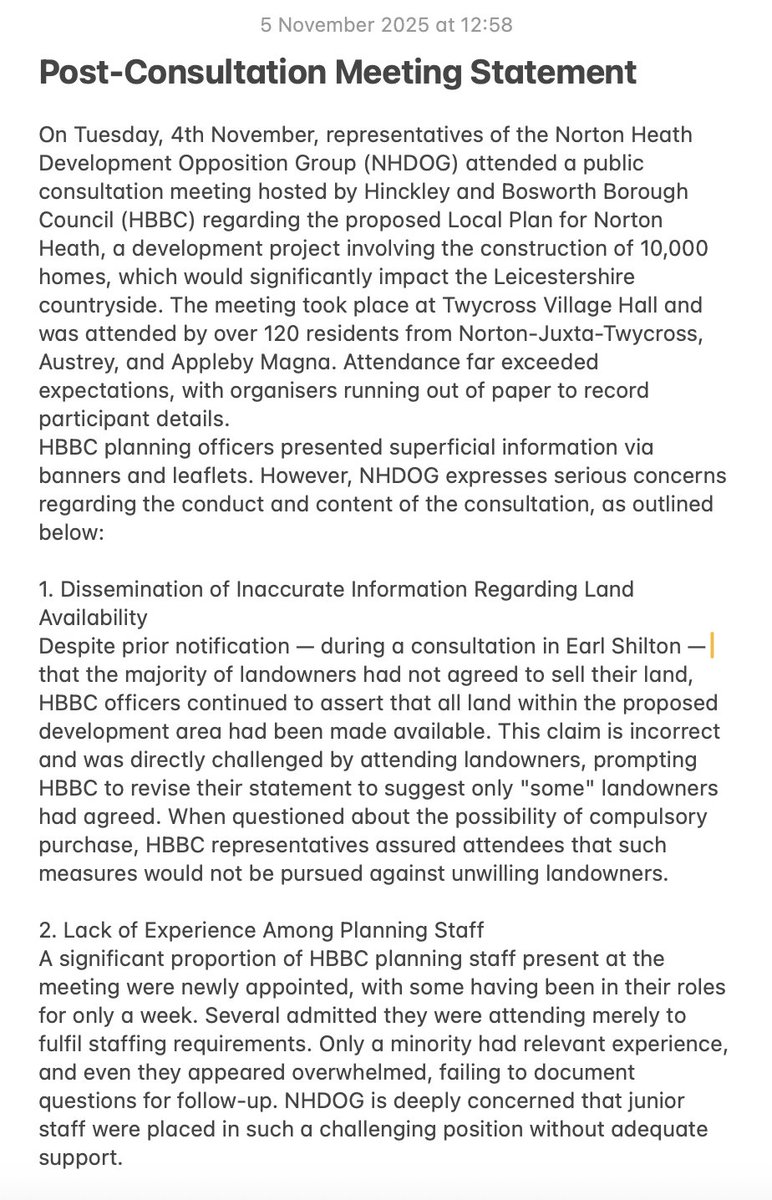 Norton Heath Development Opposition Group tweet media