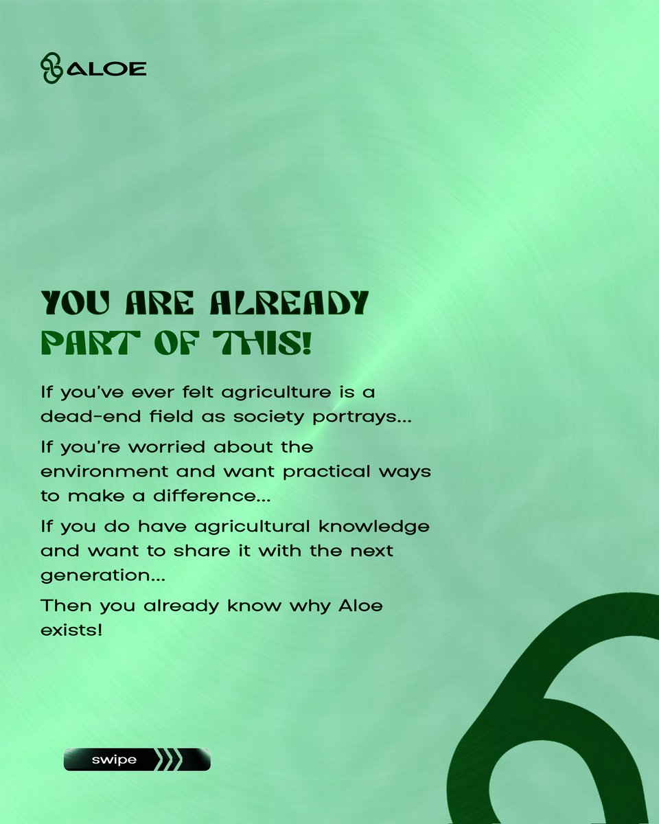 aloeinitiative's tweet image. Continuing the journey…
There’s more to the story, more green goals, and more reasons to care.  
Stay with us as we dig deeper into how we can grow a better future together. 🌱✨  
Drop a 🌿 if you’re still rooting for change!  

#AgriYouth #Sustainability #FutureIsGreen