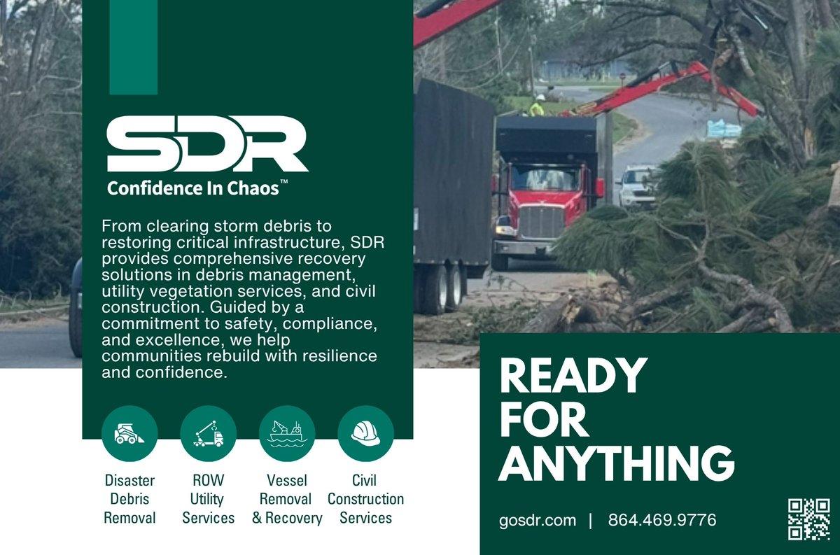 SDR_USA's tweet image. From debris removal to vessel recovery, SDR is #ReadyForAnything. 💪 

Our team delivers safe, efficient, &amp;amp; compliant recovery &amp;amp; construction services that keep communities moving forward.

Visit gosdr.com to get started. 

#SDR #ConfidenceInChaos #DisasterRecovery