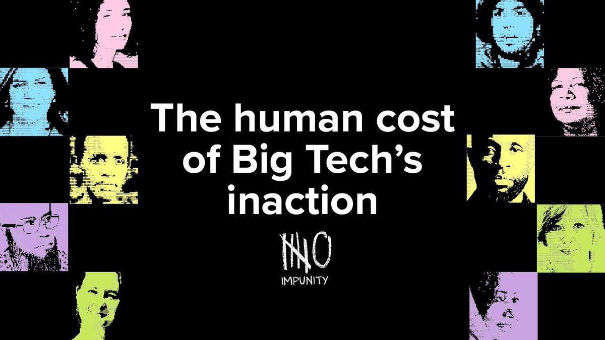IFEX's tweet image. Across the world, journalists are targeted online for doing their work. Their stories expose how #BigTech’s silence fuels impunity and undermines press freedom.

Accountability cannot wait.

👉 Read their stories:  buff.ly/huv1HW9 #EndImpunity
