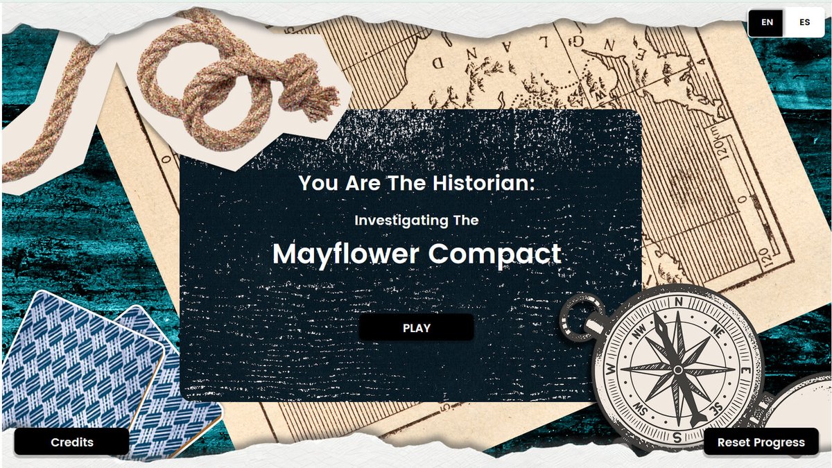 Teach middle schoolers about the Mayflower Compact with Plimoth Patuxet Museums’ new interactive game! Students investigate the document’s creation, context, and legacy through six engaging mini-games. Free and online: plimoth.org/yath #history #socialstudies #GBL