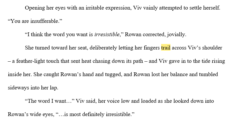 TitaniaTempest's tweet image. #WIPSnips

prompt 05/11 - #trail

#AThousandReasons
#RowanAndViv