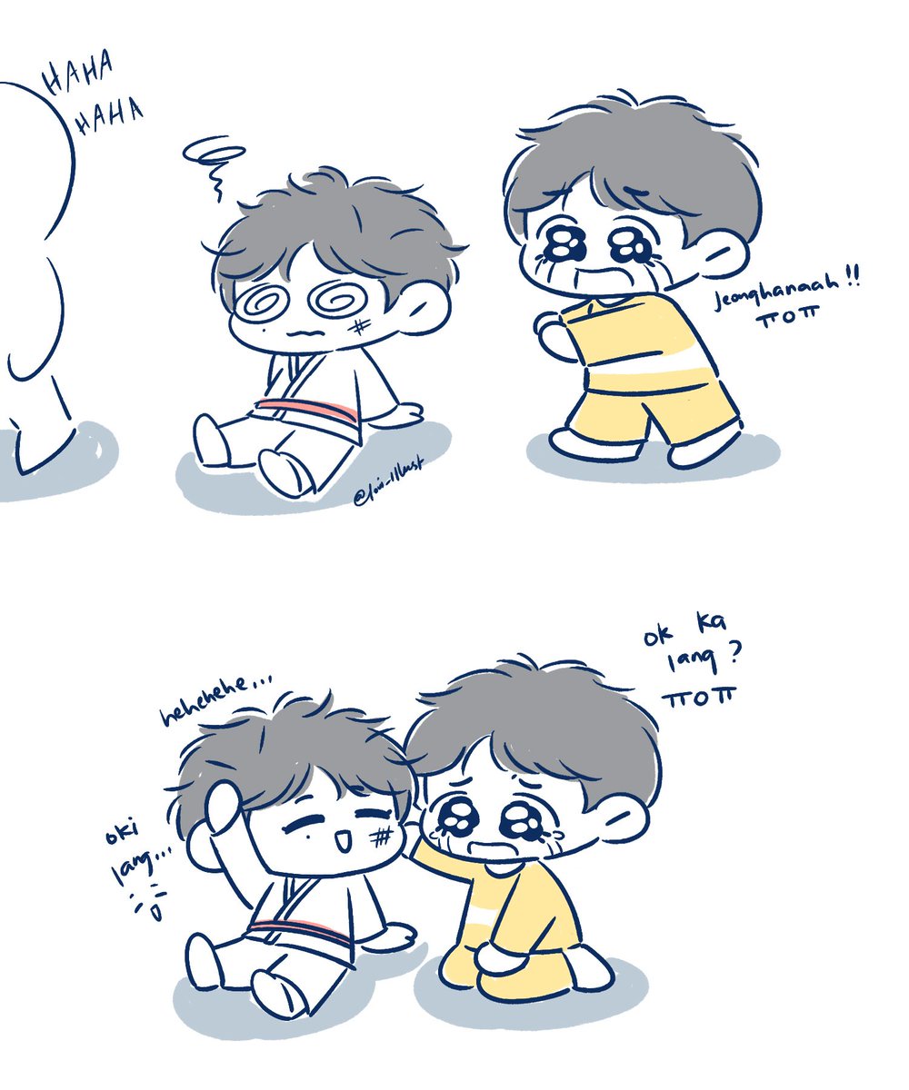 lovi_illust's tweet photo. Baby #jeongcheol comics 𐔌՞. .՞𐦯♡

(( cheol as the rich kid na laging napagtitripan and jeonghan as the batang siga na laging naka taekwondo uniform kasi maangas daw tingnan EME ))

 kakornihan lng sori sori 🤧 https://t.co/iVCn1Csaie