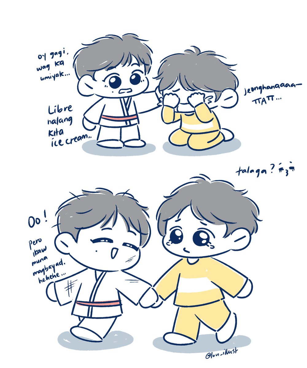 lovi_illust's tweet photo. Baby #jeongcheol comics 𐔌՞. .՞𐦯♡

(( cheol as the rich kid na laging napagtitripan and jeonghan as the batang siga na laging naka taekwondo uniform kasi maangas daw tingnan EME ))

 kakornihan lng sori sori 🤧 https://t.co/iVCn1Csaie