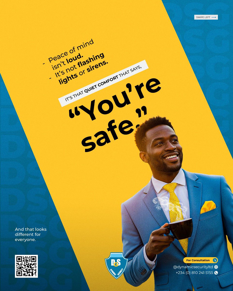 Dynamicgroups01's tweet image. Peace of mind isn’t noise it’s calm.
It’s that quiet moment you realize you’re safe.

That’s the peace of mind we work for every day 💛
📞 0802415155 Talk to us today;
 let’s secure your next event or space.

#DSGSecurity #Securituguard #SafetyInService #TrustDSG
