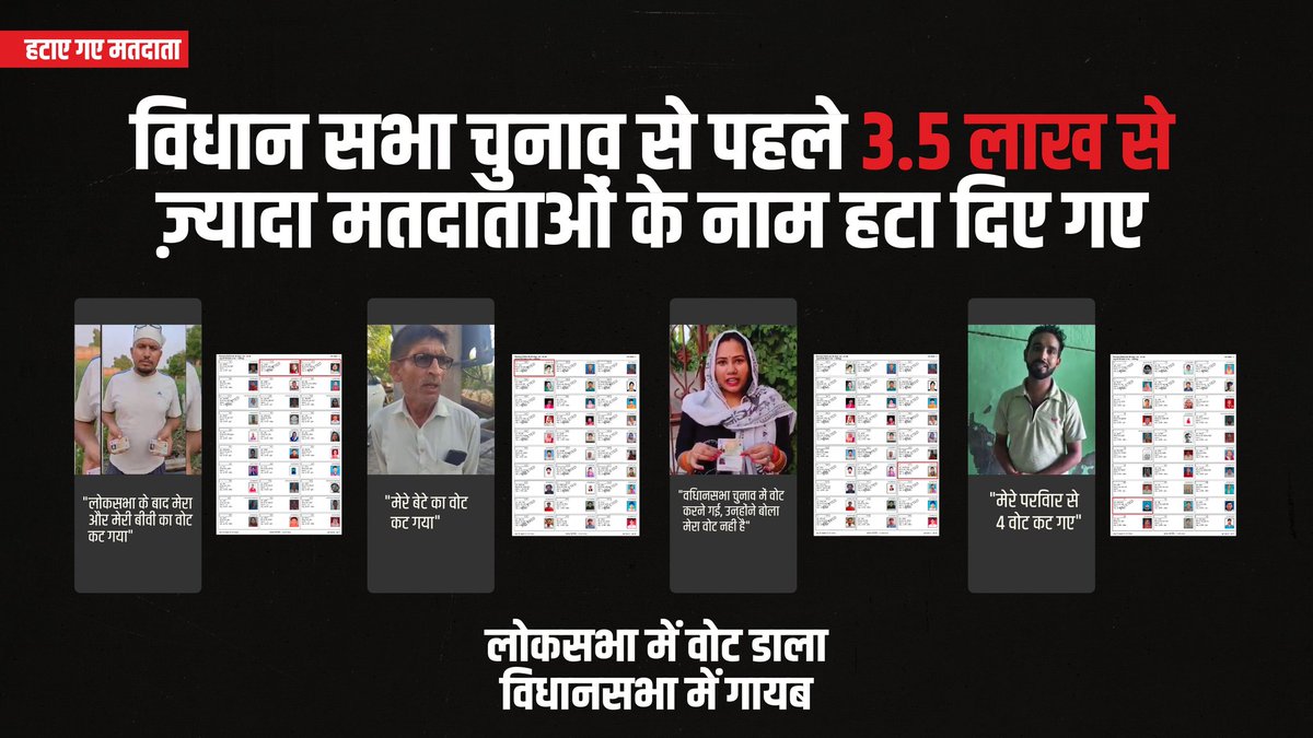 नेता विपक्ष श्री <a href="/RahulGandhi/">Rahul Gandhi</a> जी ने हरियाणा में हुई भयावह 'वोट चोरी' का सबूतों के साथ खुलासा किया।