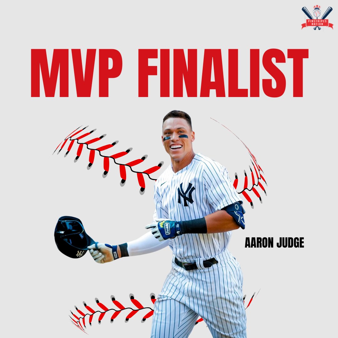 pinstripesnat's tweet image. Captain @TheJudge44 has been named a 2025 AL MVP Finalist! 👨‍⚖️🔥

Congrats, Judge! 🫡
#Yankees #AllRise #Judge #MLB #BronxBombers