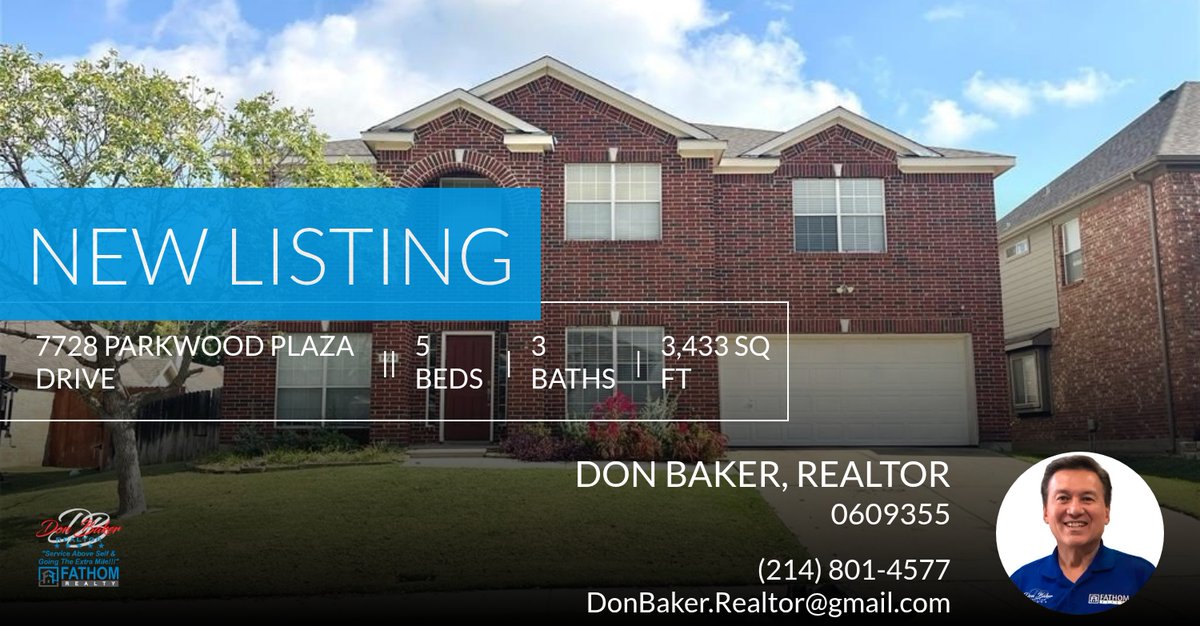 DBaker56's tweet photo. 📍 New Listing 📍 Take a look at this fantastic new property that just hit the market located at 7728 Parkwood Plaza Drive in Fort Worth. Reach out here or at (214) 801-4577 for more information

Don Baker
Realtor - GRI, ABR, NHSAC... https://t.co/T2XxC8RjDL https://t.co/kHyxHYY1s2