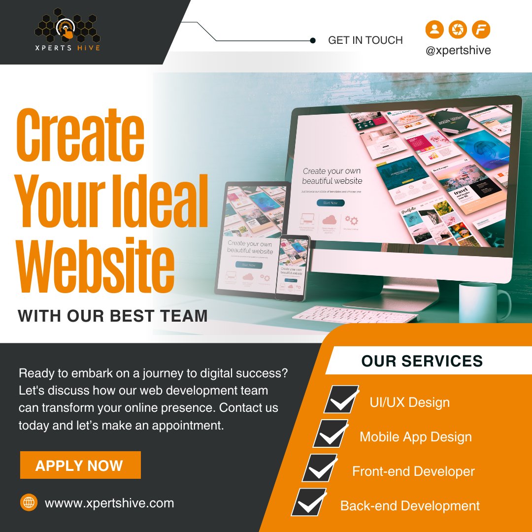 XpertsHive's tweet image. 🚀 Build your ideal website with Xperts Hive!
UI/UX 🎨 | App Design 📱 | Front-End 💻 | Back-End ⚙️
Let’s take your brand to digital success.
👉 xpertshive.com
#XpertsHive #WebDevelopment #UIUX #WebDesign #DigitalGrowth