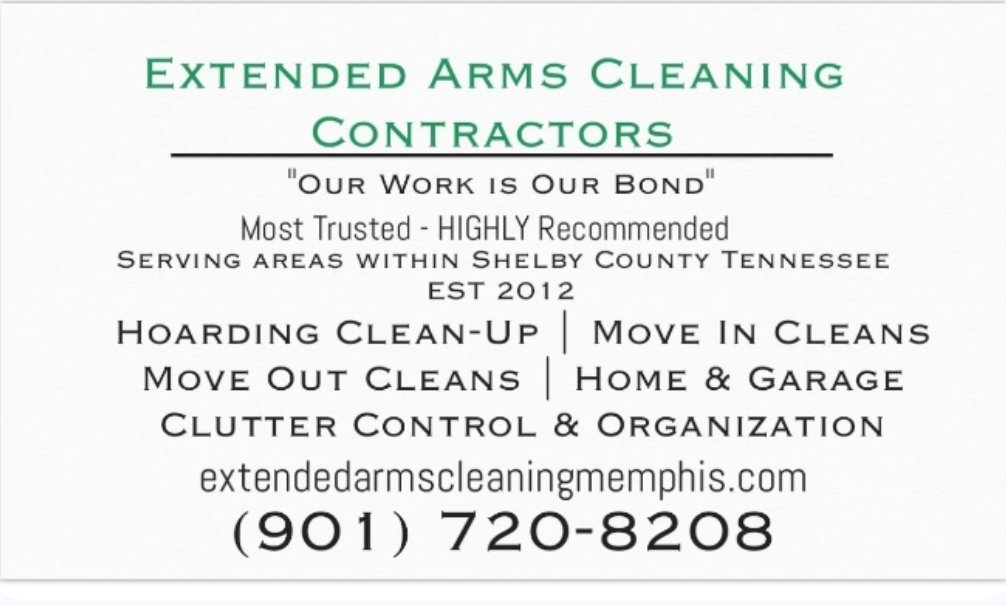 ExtendedArms's tweet image. We have available slots. Call now to schedule your cleaning, de-cluttering or home organization service. #MemphisMatters MemphisBeautiful #KeepingMemphisSafe #ShelbyTN