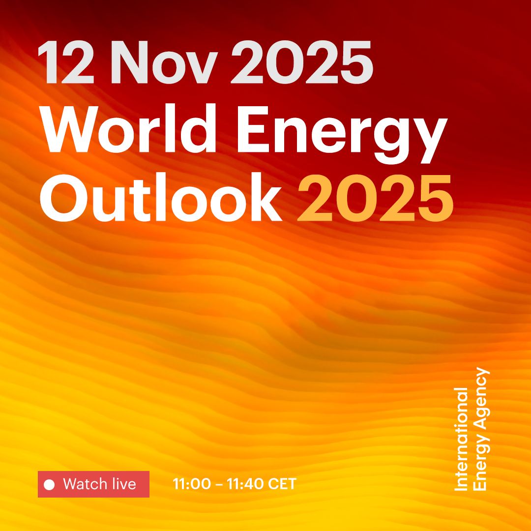 IEA Energy Outlook 2025 Rapor Lansmanı Canlı Yayını 12 Kasım 2025 tarihinde saat 13:00'te (GMT3) gerçekleştirilecektir.

Yayını izlemek için 👉iea.org/events/world-e…