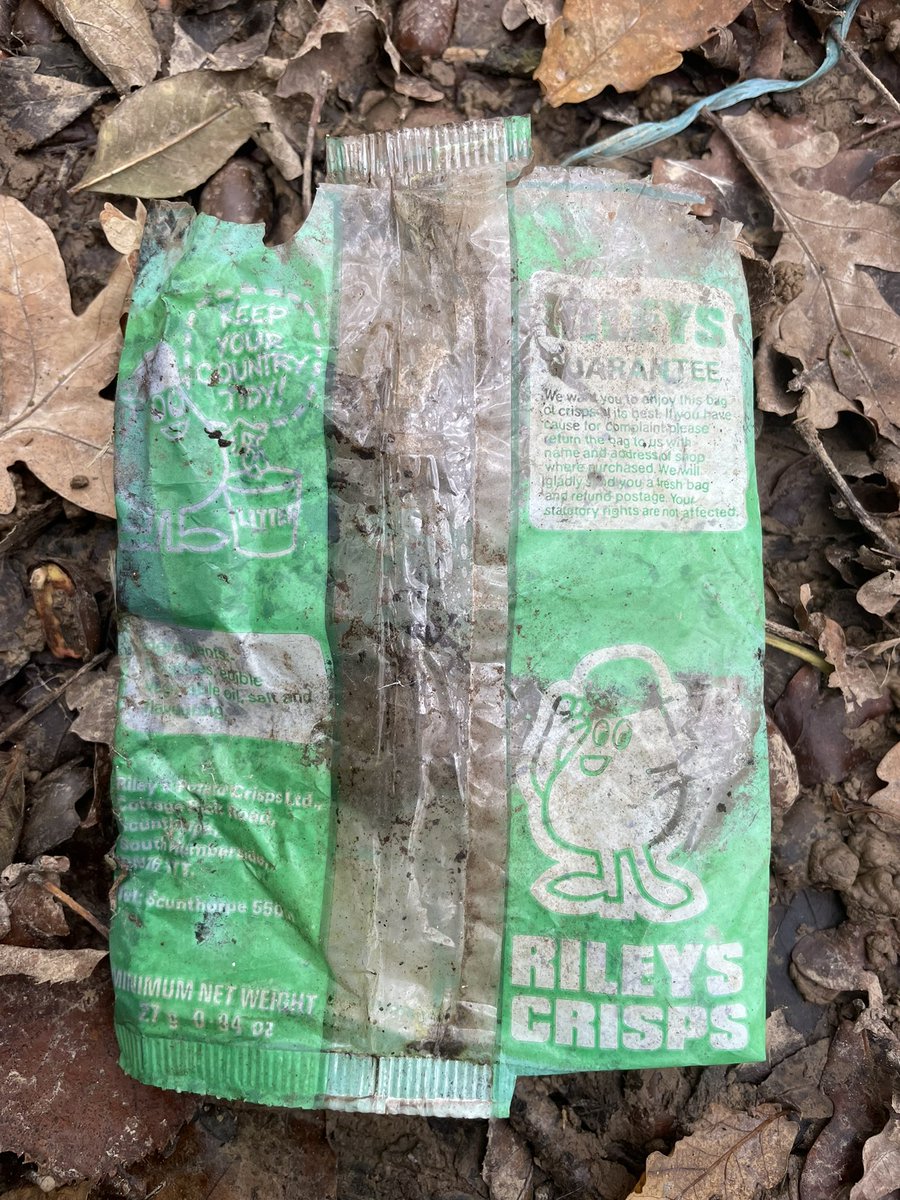 LondonAye's tweet photo. @mike56200 Thank you for all your hard work in your community. You’re an inspiration. I thought you might appreciate a crisp packet I just found in the woods. AI suggests it was manufactured in around 1990 🙄 https://t.co/nlDn54F3NV
