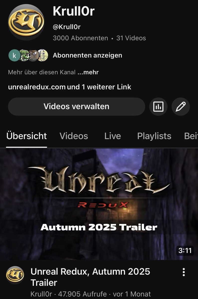 Hey 👋🏻😀

Finally I cracked the mark of 3k subs on my YT channel!

I gained 850 new subs after the latest trailer release! Big thanks goes to <a href="/therealcliffyb/">Cliff Bleszinski</a> for sharing it on his X!

And thanks to all who support my work and wait patiently for a release! We are getting closer!💪🏼