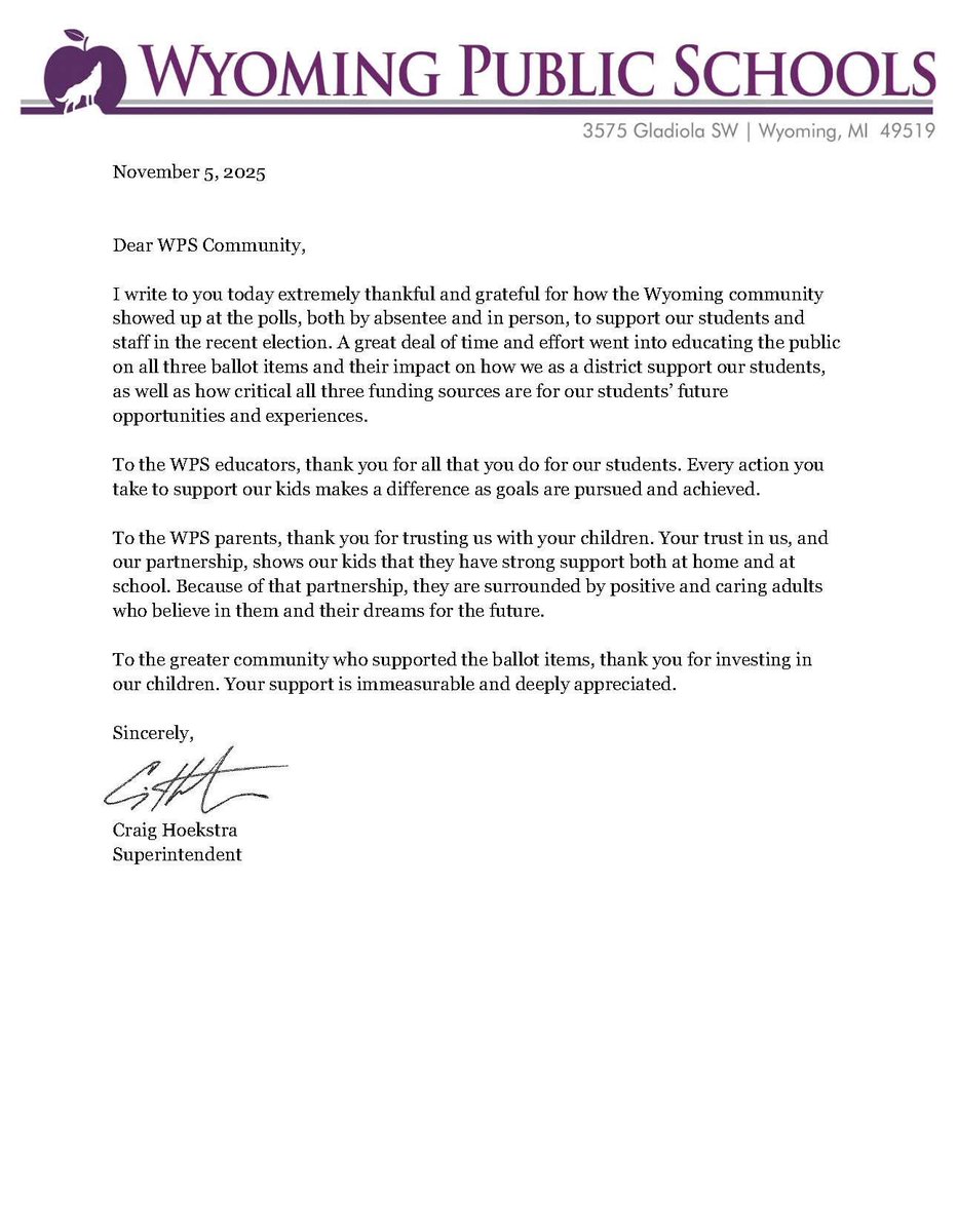 WolvesWps's tweet image. 💜 THANK YOU, WYOMING COMMUNITY! 💜

We are incredibly grateful to our community for supporting all three ballot proposals impacting WPS.

Together, we are #BetterTogetherWPS and proud to be #WyomingWolves 🐾💜