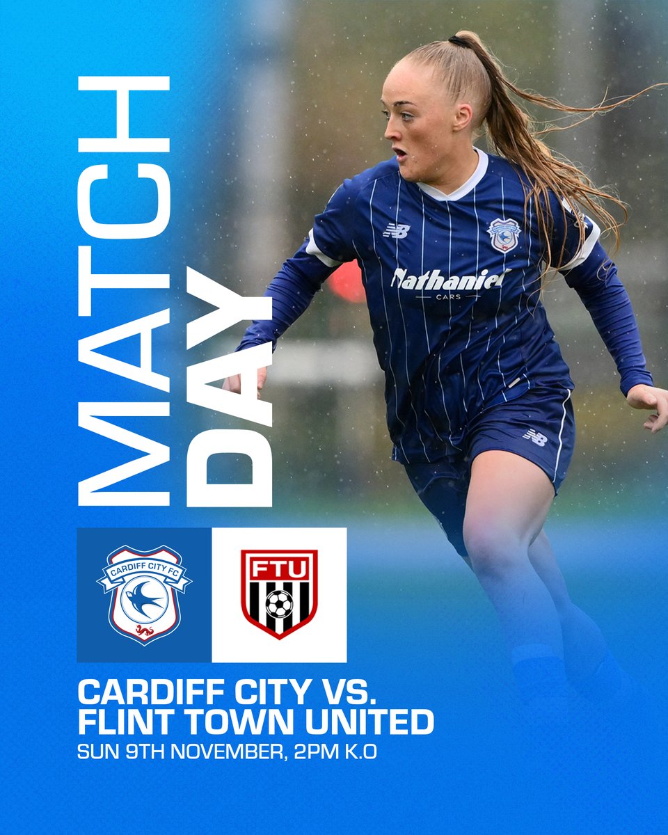 𝗠𝗔𝗧𝗖𝗛𝗗𝗔𝗬

🆚 Flint Town United
🏆 Adran Trophy
⏰ 2pm KO
📍 <a href="/CDFSportsCampus/">Cardiff International Sports Campus</a>

#CityAsOne