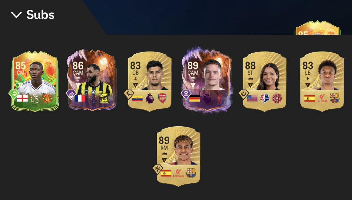 Logyc_'s tweet photo. @TeamDUXGaming Todo intransferible menos Raphinha, 200k aprox de presupuesto mas recompensas rivals y Squad Battles me puedo ir a mas de 300k https://t.co/G1HBBN3qhp