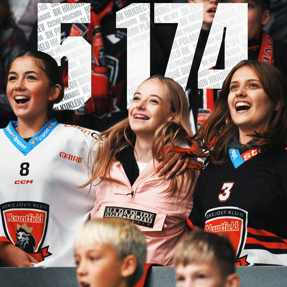 𝟓 𝟏𝟕𝟒

Nejvyšší návštěva v Česku nejenom na žákovském utkání, ale také na mládežnickém hokeji vůbec. Děkujeme všem školákům za perfektní atmosféru 🙏