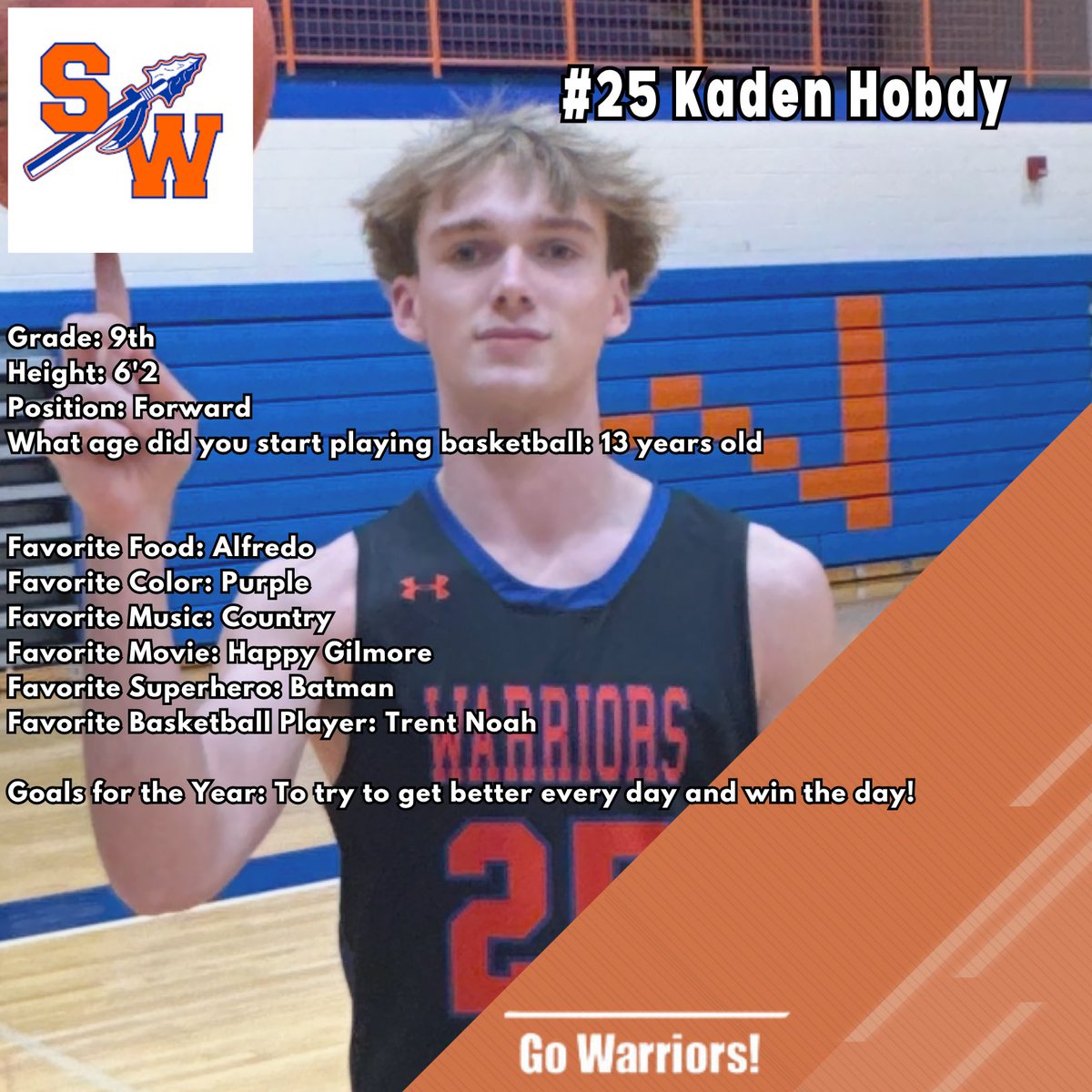 Freshman Forward Kaden Hobdy! #ALL4SW #ALL4TOLLY 🔵🟠