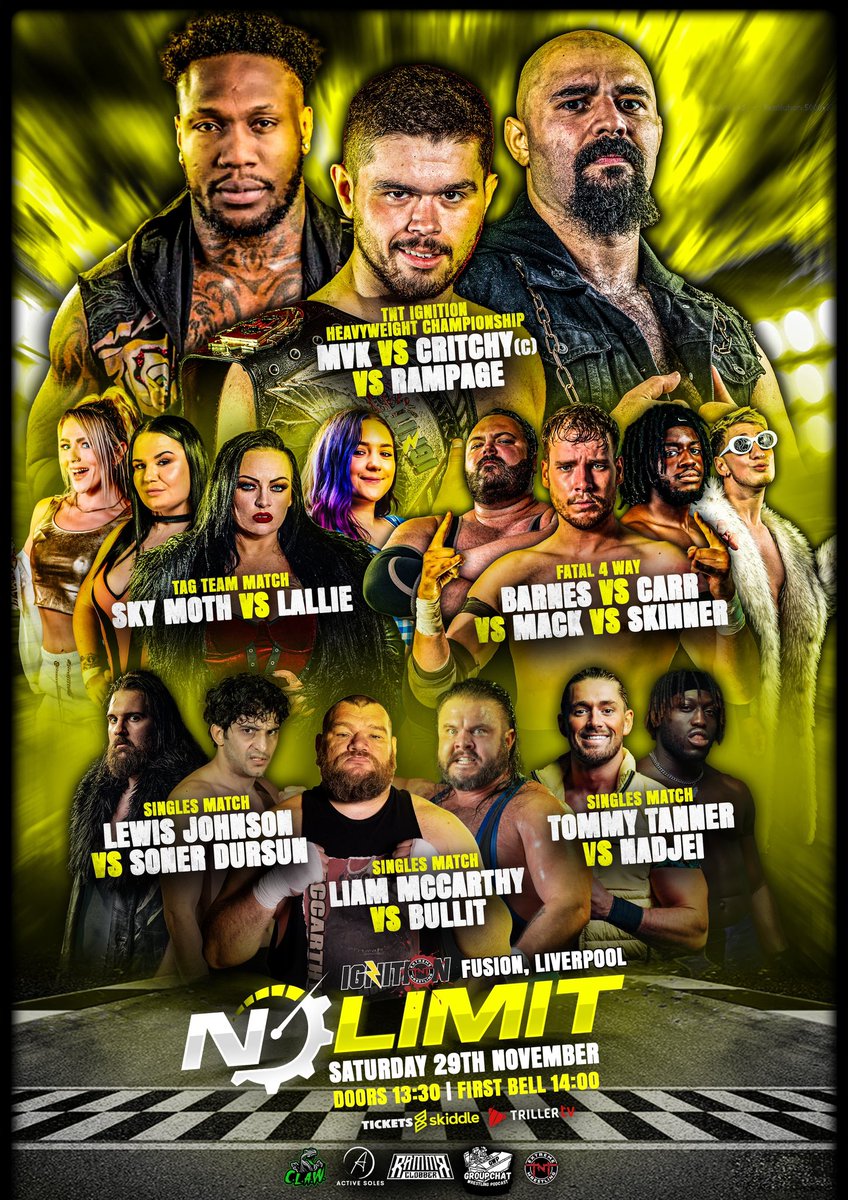 The card for No Limit looks absolutely stacked! 

Featuring debuts, returns, scores to be settled, and a blockbuster title fight, this is NOT to be missed on Saturday 29th November!

📡 Streaming LIVE on <a href="/Triller_TV/">TrillerTV</a> 

🎟️ GET YOUR TICKETS HERE 🎟️
skiddle.com/whats-on/Liver…