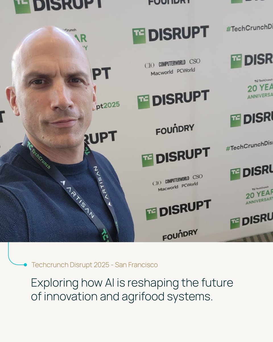 caliceai's tweet image. At #TechCrunchDisrupt we connected with AI-driven startups &amp;amp; investors exploring how data and intelligence are reshaping the future of innovation and agrifood systems.

👏 Congrats to Glīd, winner of Startup Battlefield, and shout-out to 🇦🇷 @unibaio for representing our region.