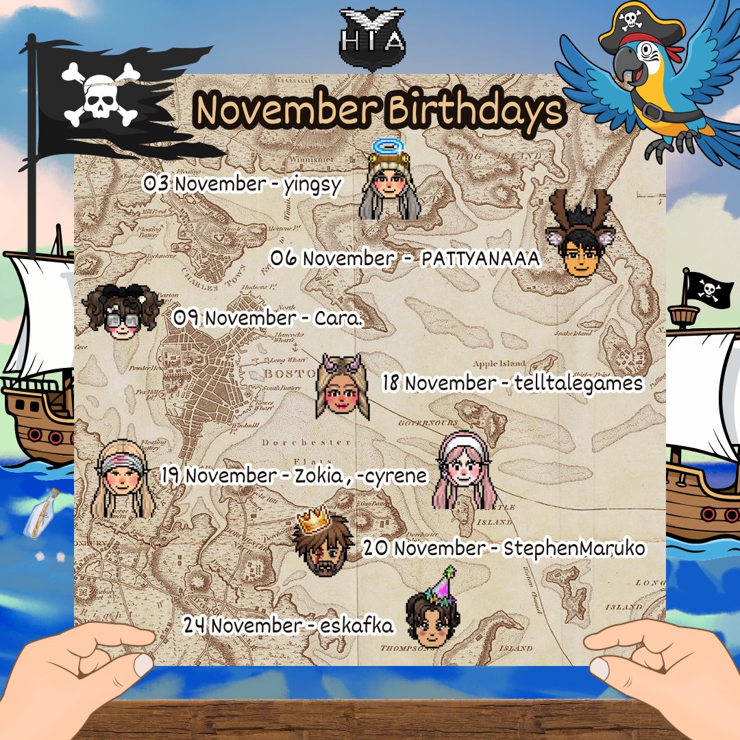 There must be a way on this map to the buried treasure! Oh wait, this is our HIA November Birthday's map!  | created by ,-amie #Habbo #HIA #HIABirthdays