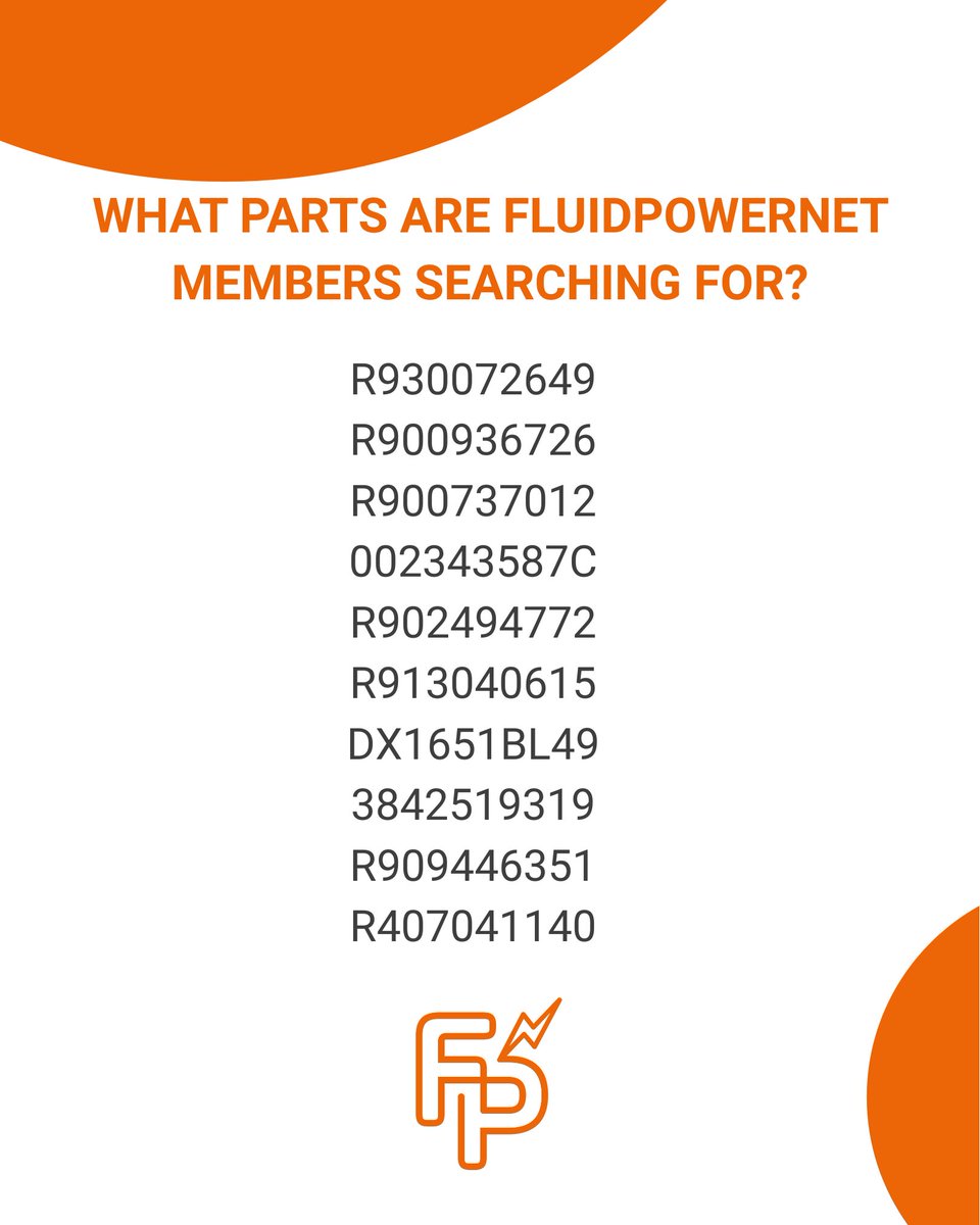 FluidPowerNet's tweet image. Do you have any of these parts in stock?
They’ve been in demand. FluidPowerNet members have been searching for them over the last 7 days!
Start selling today with a free 14-day trial → fluidpowernet.net/en/Trial
Questions? Our team’s happy to help: sales@fluidpowernet.net