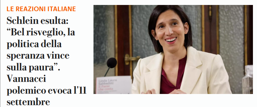 Se fossi un leader del csx italiano (cosa che, per reciproca fortuna, non sono), constatato che le uniche occasioni per gioire vengono sempre e solo offerte da vittore di altri e altrove, due domandine me le porrei...

#Mamdani #NY #Politica