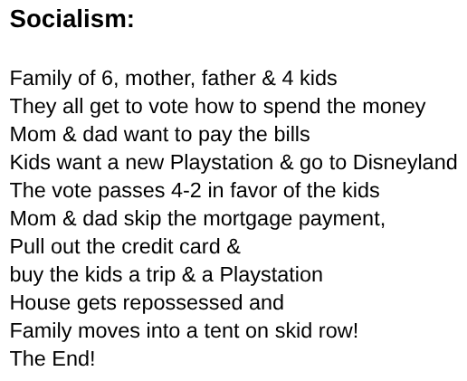 ViewBackyard's tweet image. The failure is one of education! You failed to educate the young on the meaning of Socialism &amp;amp; Communism.
Here&apos;s a simple version: