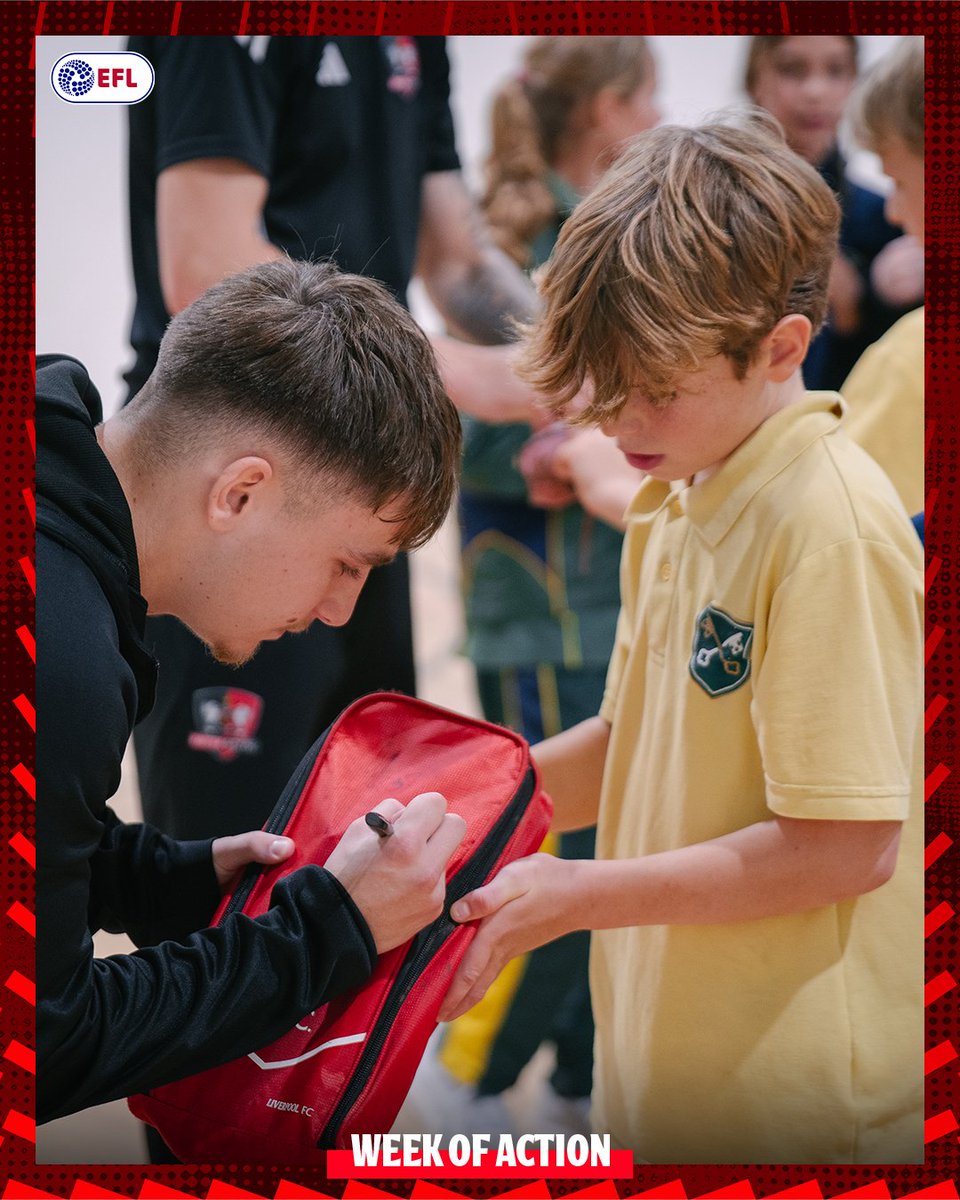 OfficialECFC's tweet image. 📸 Kieran Wilson and Liam Oakes headed down to St Peter's Prep in Lympstone yesterday to take part in their after school football club as part of @EFL #WeekOfAction 😊

#ECFC #SemperFidelis