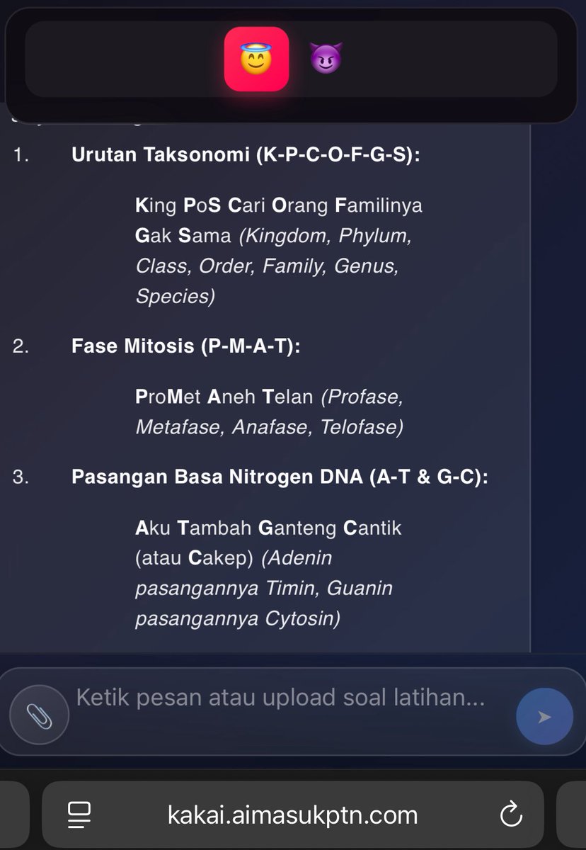 aimasukptncom's tweet photo. Cepet Inget Buat TKA BIOLOGI 🧬

> simpel tapi penting karena sering kelupaan

jangan sampe kelupaan ya besok pagi cek lagi

thank us later https://t.co/i9gchGiG4G