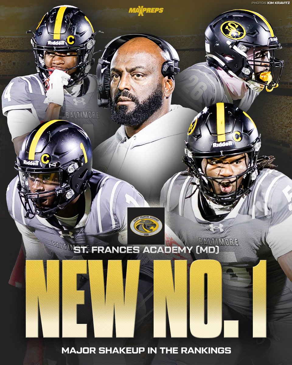 St. Frances Academy (MD)  takes over No. 1 after a major upset shakes up the national rankings 🏈🔥

Full rankings ⬇️
maxpreps.com/news/G6KZuCdVd…