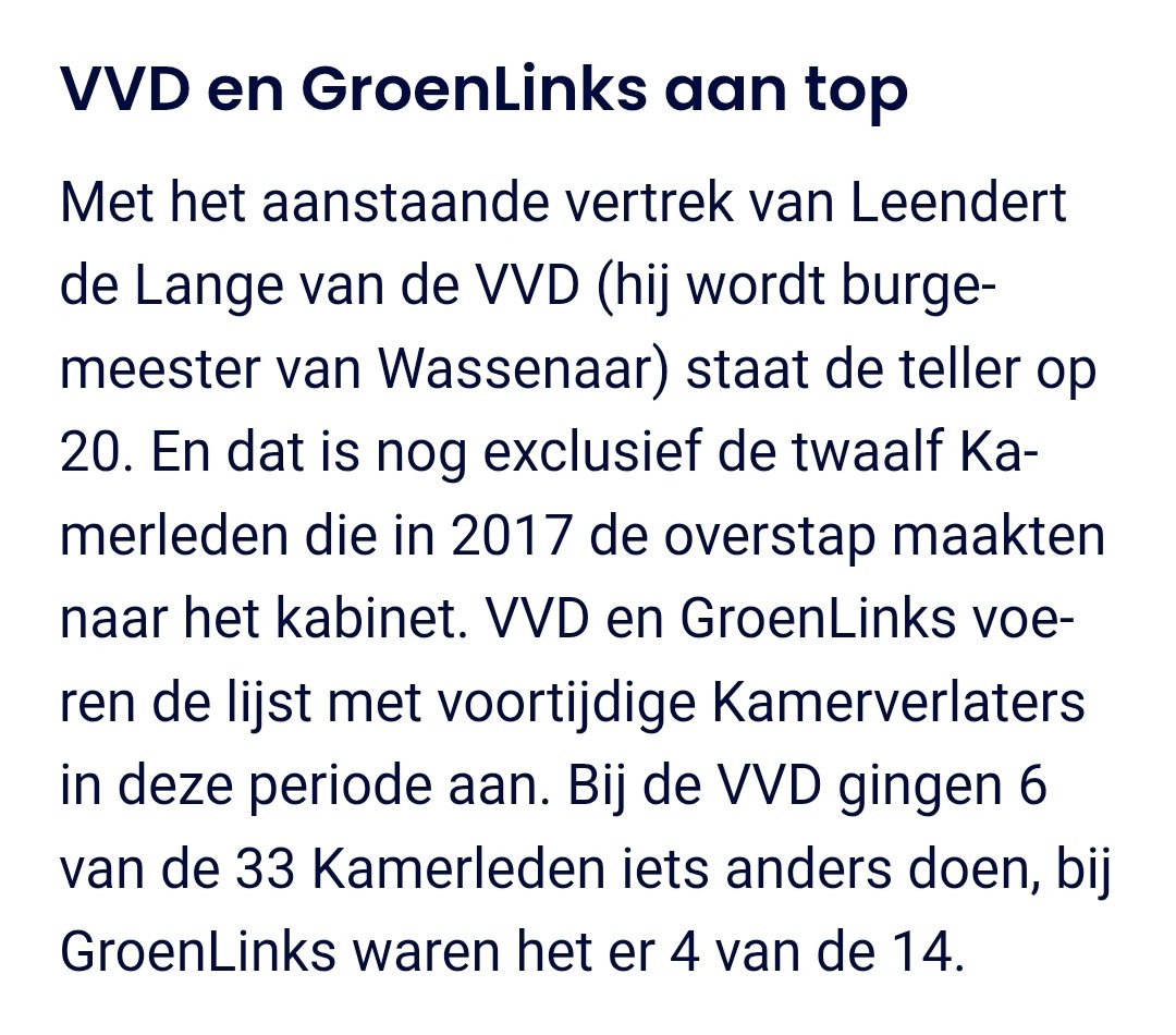 Even een bericht uit 2019. Toen verliet al een kwart Kamerleden vroegtijdig de kamer. Verschillen redenen maar ook bijv de Lange om burgemeester te worden. Het is niet nieuw...  #lalah