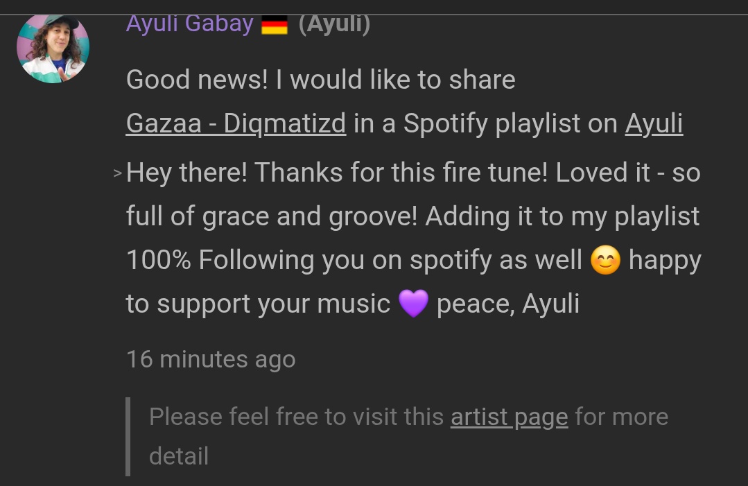 I pitched 10/10 by <a href="/MusicIsArrmaji/">Arrmaji🌓🌷</a>  &amp; Diqmatizd by <a href="/gazaitis/">Gaza🧌</a> and both just got approved for playlist placements!🥳

Hit me up for blog and playlist placement services!

Link to playlist: open.spotify.com/playlist/6iHxs…