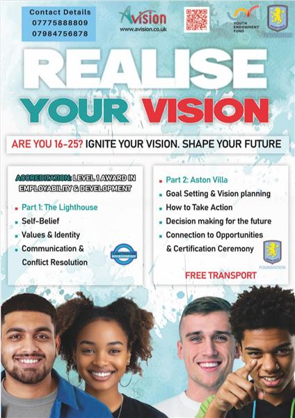 AVisionInspires's tweet photo. 🎓 Get a Qualification + FREE Travel for 1 YEAR! 🚌

Our Realise Your Vision programme helps 16–25-year-olds unlock confidence, set goals, and become community leaders. 💪🏽

👉 Sign up: https://t.co/SrgfeTnqZ1

@AVFCFoundation @YouthEndowFund https://t.co/pnOmubMgxI