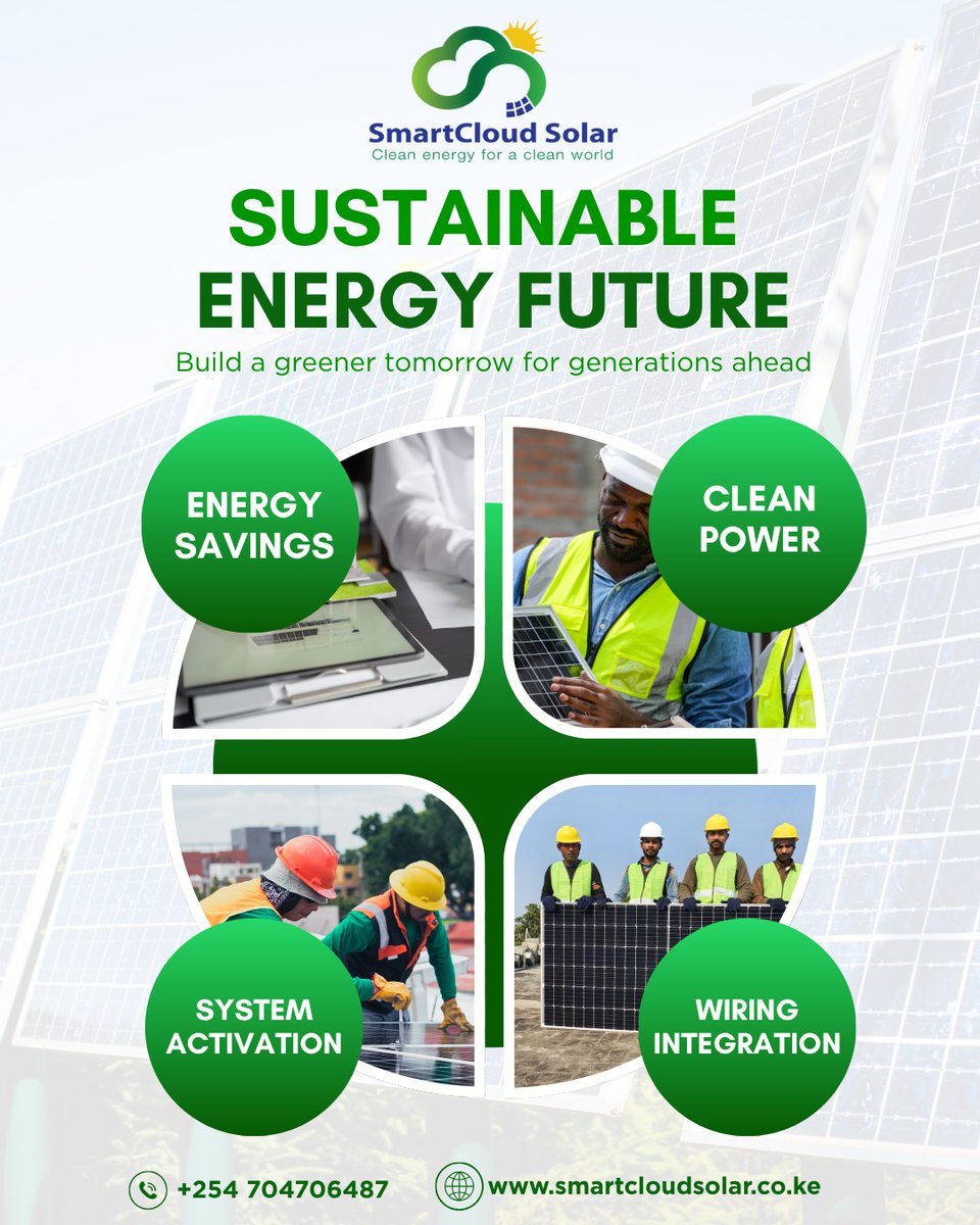 Smartcloud254's tweet image. If the grid is going off, your solar shouldn’t. SmartCloud Solar keeps you running through every blackout. 🌱💡

#powerblackout #load #rationing #kenya #ruto #5pm #10pm #solarenergy