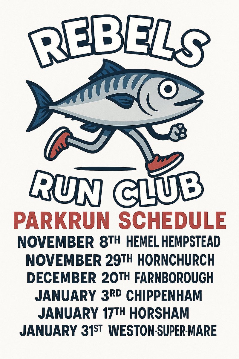 Rebels Run Club Schedule 📆